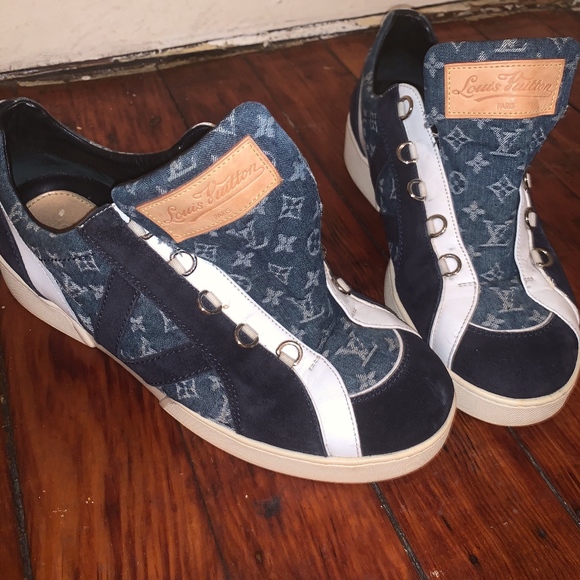 Louis Vuitton Mens Denim Shoes - Picture 1 of 7